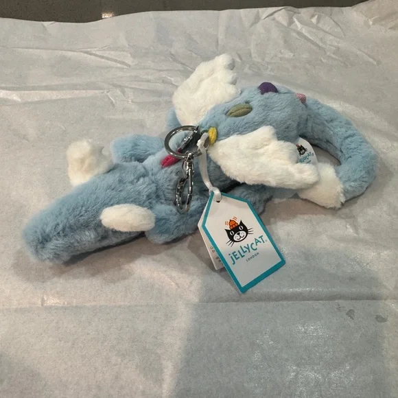 Jellycat Sky Dragon Plush Keychain Tiny Authentic - Picture 1 of 3